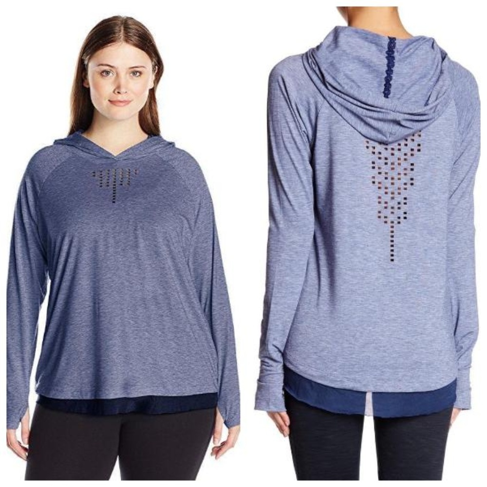 Nanette Lepore Play Hooded Top Active Hoodie 1X